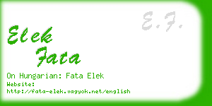 elek fata business card
